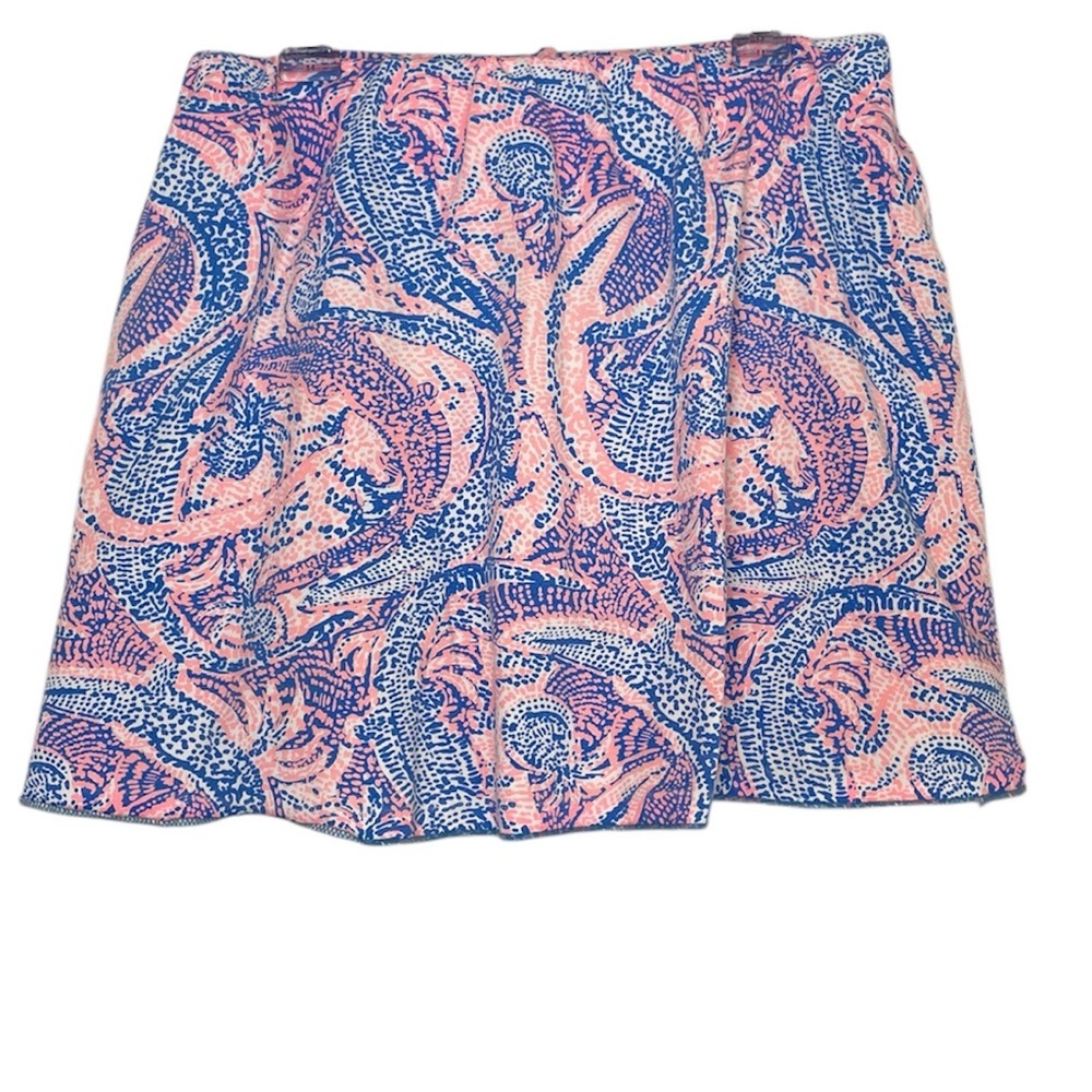 Lilly Pulitzer Madison Coastal Blue Maybe Gator Skort, Size Small - Picture 3 of 10